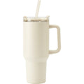 Nivt Cream Handle Tumbler with Straw Lid 30 oz