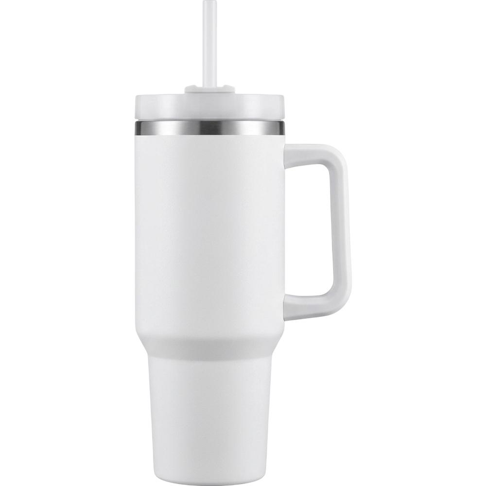 Nivt Handle Travel Tumbler Frost White Straw Lid 32 oz - Product view