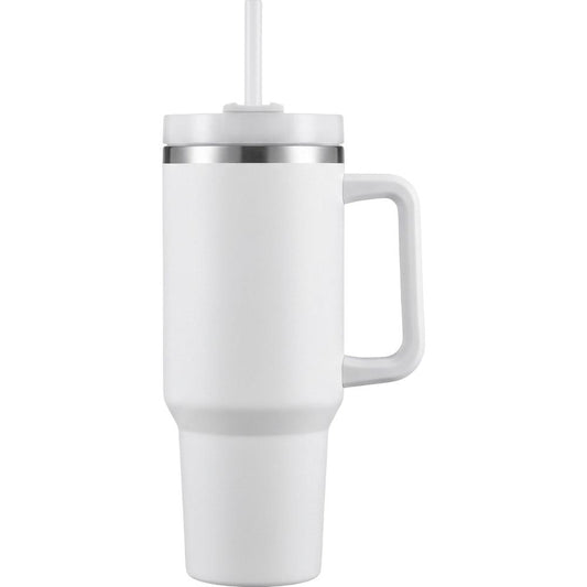 Nivt Handle Travel Tumbler Frost White Straw Lid 32 oz - Product view