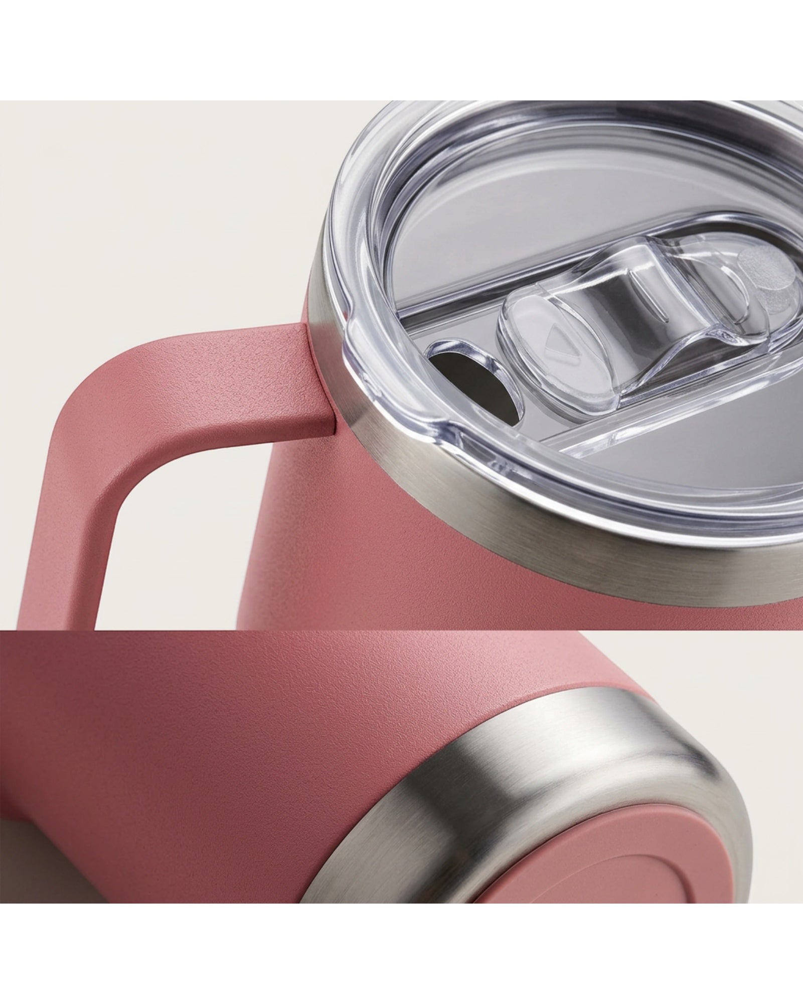 Nivt Rose Stainless Tumbler 30 oz Handle Lid