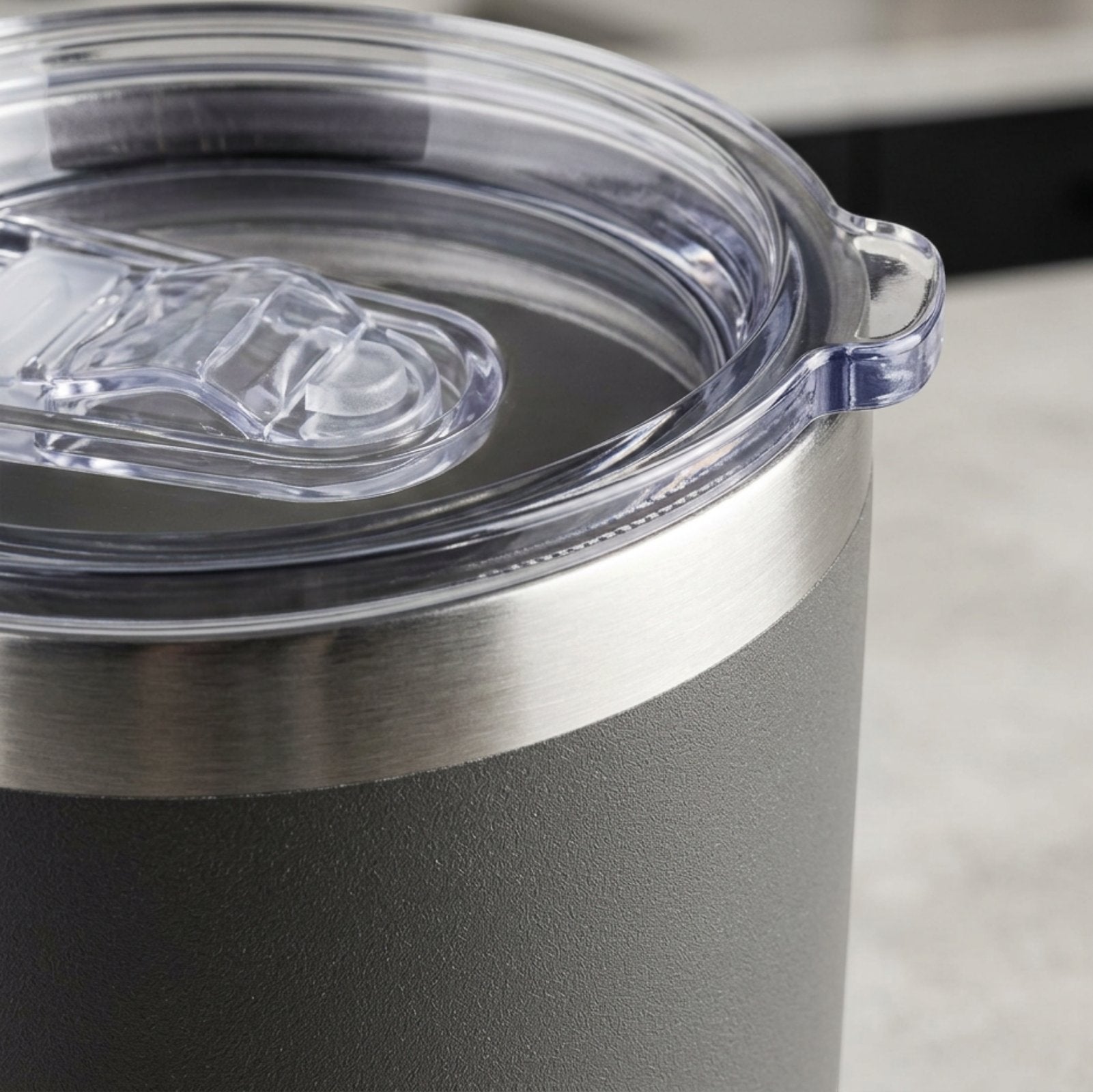 Nivt Stainless Steel Tumbler Graphite Slider Lid 20 oz - Detail view