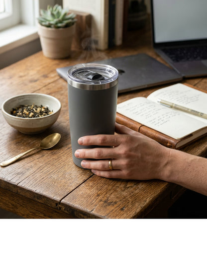 Nivt Stainless Steel Tumbler Graphite Slider Lid 20 oz